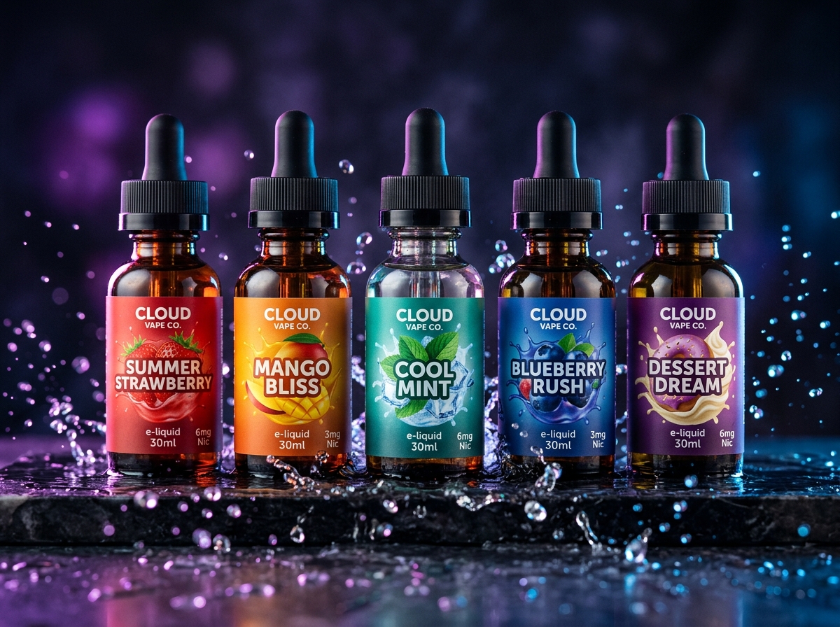 Premium vape juice and nicotine salts